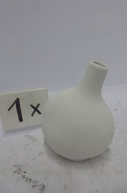 Gilde Vase, "Organico", Keramik, weiß, VE 4, L. 9,5 cm, B. 12 cm, H. 14,5 cm Höhe: