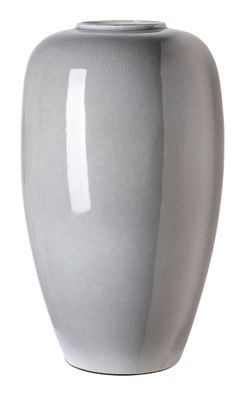 Fink Leandra, Bodenvase, Porzellan, Krakelee, grau, L. 28 cm, B. 28 cm, H. 50 cm