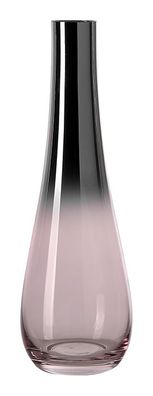 Fink LAURY, Vase, Glas, shading silver, silberfarben, rose, L. 8 cm, B. 8 cm, H