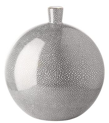 Fink ATHINA, Vase, Porzellan, grau, L. 26 cm, B. 20 cm, H. 29 cm Höhe: 29.00 cm