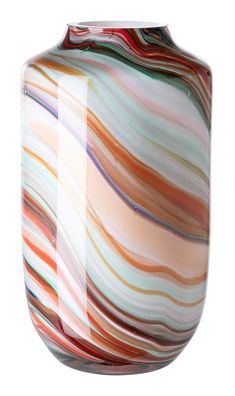 Fink SANCHO, Glasvase, Opalglas, glatt, mehrfarbig, L. 18.5 cm, B. 18.5 cm, H. 27