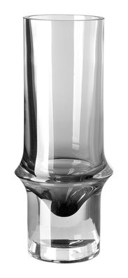 Fink GLENDA, Glasvase, Glas, glatt, grau, L. 13.5 cm, B. 13.5 cm, H. 32 cm, D