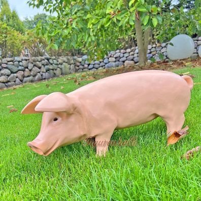 Schwein Schweinchen Dekorationsfigur für Haus und Garten Schweinchen rosa ländliche