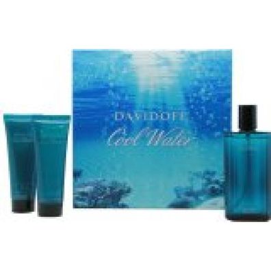 Davidoff Cool Water Geschenkset 125ml EDT + 75ml Aftershave Balsam + 75ml Duschgel