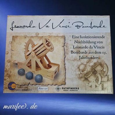 Leonardo da Vinci Bombarde, Holzbausatz ca. 240 x 180 mm, Kanone Art.-Nr. 11178
