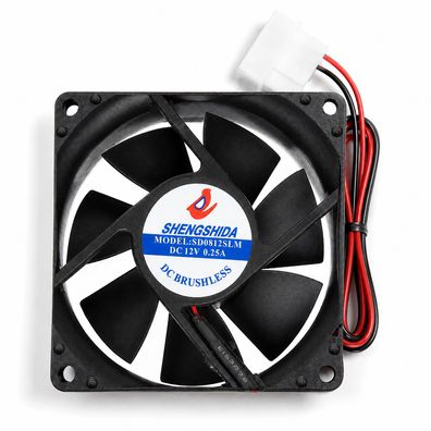 G58C 80mm Gehäuselüfter PC Lüfter 12V 4Pin 80x80x25mm Brushless Kühlventilator