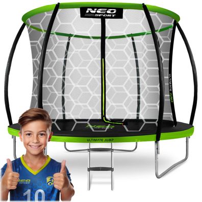 Neo-Sport 10ft/312cm profiliertes Gartentrampolin mit Innennetz