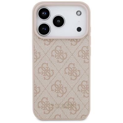 Guess 4G Classic kompatibel mit iPhone 18 Pro und 17 Pro Pink Hülle Logo Aufnäher