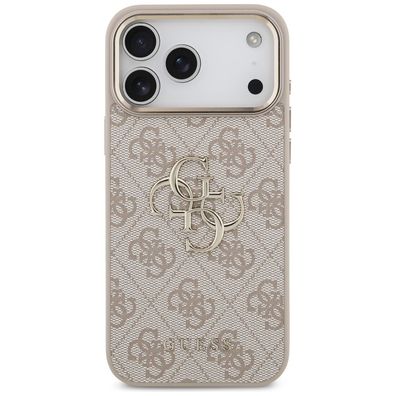 Guess 4G Big Logo kompatibel mit iPhone 18 Pro Max und 17 Pro Max Roségold Hülle