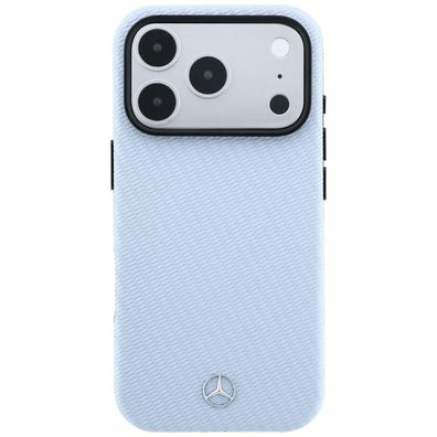 Mercedes Semi Wrap Wood kompatibel mit iPhone 18 Pro und 17 Pro Blau Hülle Magnetring