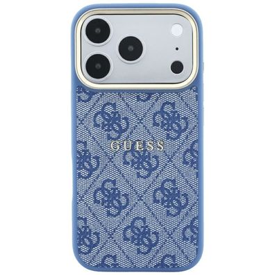 Guess Embossed 4G Classic kompatibel mit iPhone 18 Pro und 17 Pro Blau Hülle mit