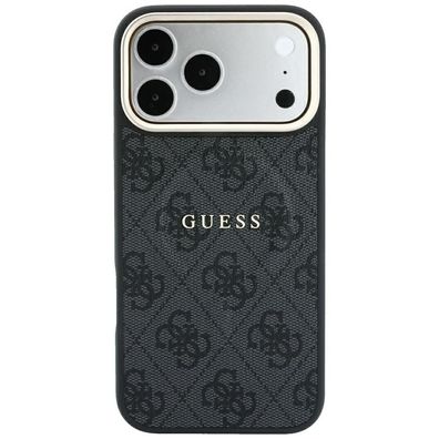 Guess Embossed 4G kompatibel mit iPhone 18 Pro Max und 17 Pro Max Schwarz Hülle