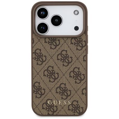 Guess 4G Classic kompatibel mit iPhone 18 Pro Max / 17 Pro Max Braun Hülle mit 4G
