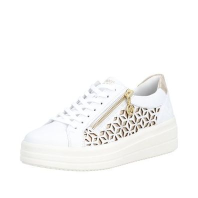 Remonte Sneaker - Weiß / Gold Leder