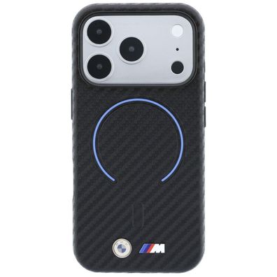 BMW M Carbon Printed Ring kompatibel mit iPhone 18 Pro und 17 Pro Schwarz Hülle