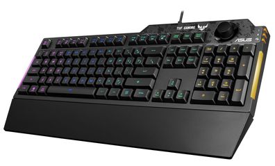 ASUS TUF Gaming K1, Volle Größe (100%), Kabelgebunden, USB, Membran Key Switch, RGB-L