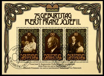 Liechtenstein BLOCK Kleinbogen Block 11 ESST S545052