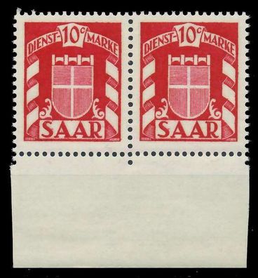 SAAR Dienstmarken Nr 33 postfrisch WAAGR PAAR URA X809AAA