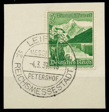 Deutsches REICH 1938 Nr 677 zentrisch gestempelt Briefstück X8B030A