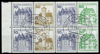 BRD BUND Heftchenblatt Nr HB 27I zentrisch gestempelt X90EEDE