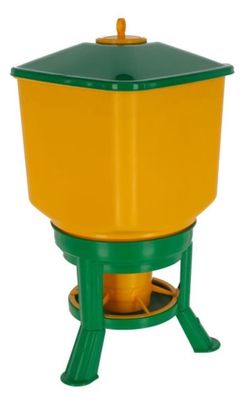 Geflégel-Futterautomat 50 l mit Standféßen fér Héhner und Kleintiere