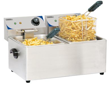 Casselin CFE42 Elektrofritteuse 2 x 4 L Edelstahl Defekt
