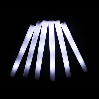 Kumundo LED-Leuchtstäbe 26 Stéck 48 cm Schaumstoff weiß fér Party und Hochzeit