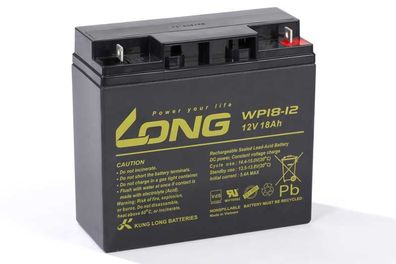 Bleiakku Batterie Kung Long WP18-12 12V 18Ah VDS AGM Blei Accu wartungsfrei
