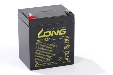 Bleiakku Batterie Kung Long WP4.5-12 12V 4,5Ah AGM Blei Accu wartungsfrei