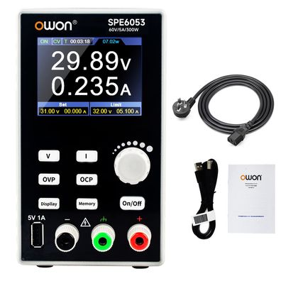 OWON SPE6053 Labornetzteil 300 W 60V/5A programmierbar mit 2,8 Zoll TFT USB
