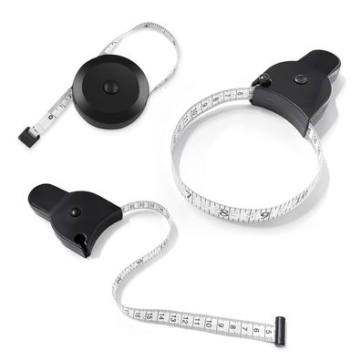 7 Sets Körpermaßband 3-teilig Teleskop-Maßband 150 cm schwarz mit Griff