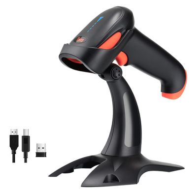 Tera Barcode Scanner 2D 1D kabelgebunden mit Ständer und 2 m Kabel