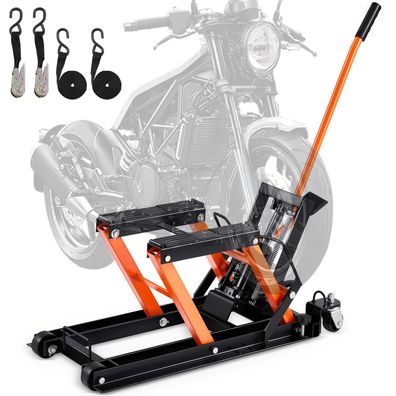 VEVOR Hydraulischer Motorradheber 700 kg Hebebéhne 120-385 mm Montagebock