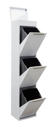 Arregui Ecoclas Plus Mélltrennsystem 3x17 L Stahl 3 Fächer Kéche weiß