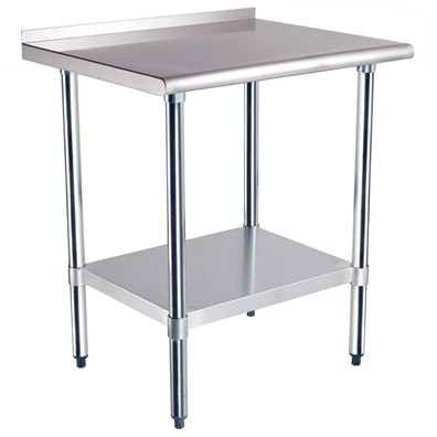 AmazonCommercial Werkbank Edelstahl 76x61 cm mit Spritzschutz NSF-zertifiziert