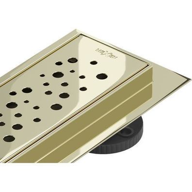 Mexen Flat 360° M12 linearer Duschablauf 70 cm, Gold - 1521070-40