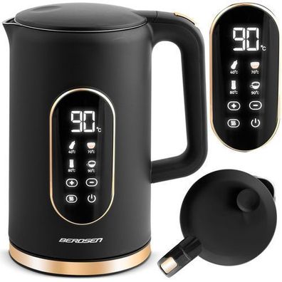 Berdsen BD-712 1,7l Wasserkocher, schwarz und gold