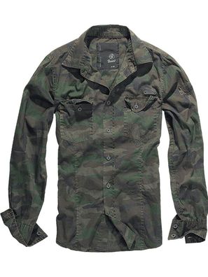 Brandit Hemd Shirt Slim MEN in Woodland