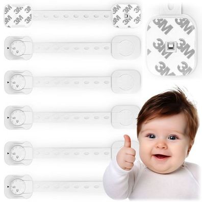 Ricokids 798200 Schranköffnungssicherung, 6 Stück, weiß