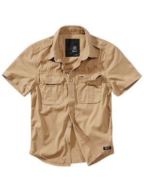 Brandit Hemd Vintage Shirt Shortsleeve in Camel