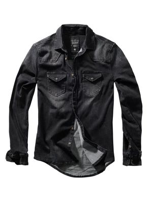 Brandit Hemd Riley Denimshirt in Black