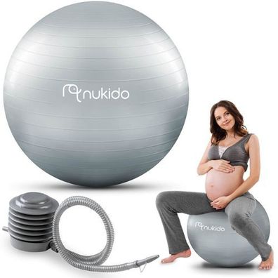 Schwangerschafts-Aerobicball 65 cm NS-951 grau