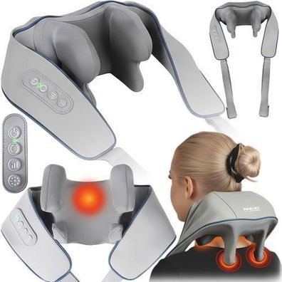 Neo-Sport NS-505 Kabelloses Shiatsu-Massagegerät für Nacken und Rücken mit 3 Heizmodi