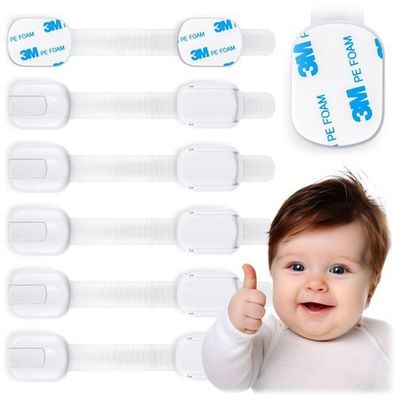 Ricokids 798100 Schranköffnungssicherung, 6 Stück, weiß