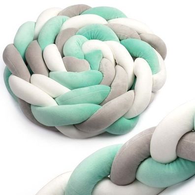 Ricokids 2m Babybettüberwurf - mintgrau