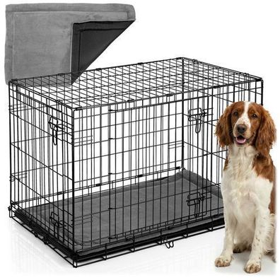 Metall-Hundehütte + Bett 91 x 57 x 62 cm PH-201