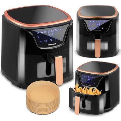 Heißluftfritteuse BD-652 schwarz und gold