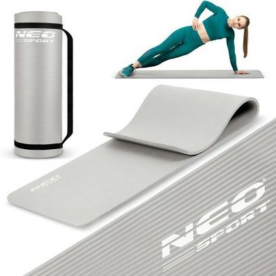 Gymnastikmatte 183 x 60 cm Neo-Sport - 192200 grau