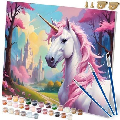 Malen nach Zahlen Bild 40x50 cm Massido Einhorn