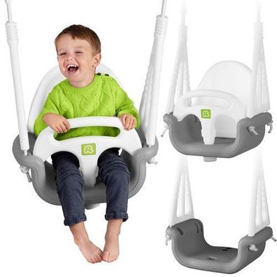 Ricokids 3-in-1-Schaukel, Grau und Weiß